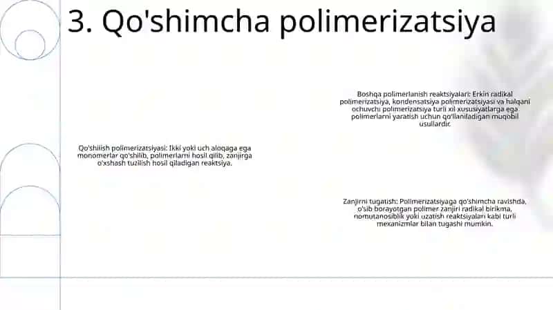 Boshqa Tur Polimerlanish Reaksiyalari 4