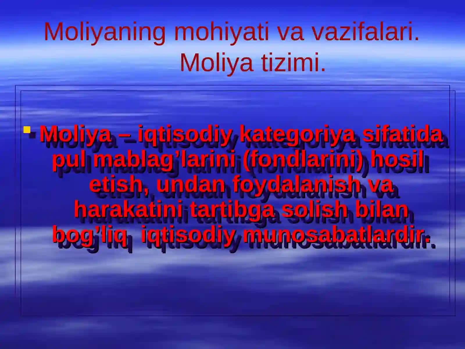 MOLIYA TIZIMI VA MOLIYAVIY SIYOSAT 4