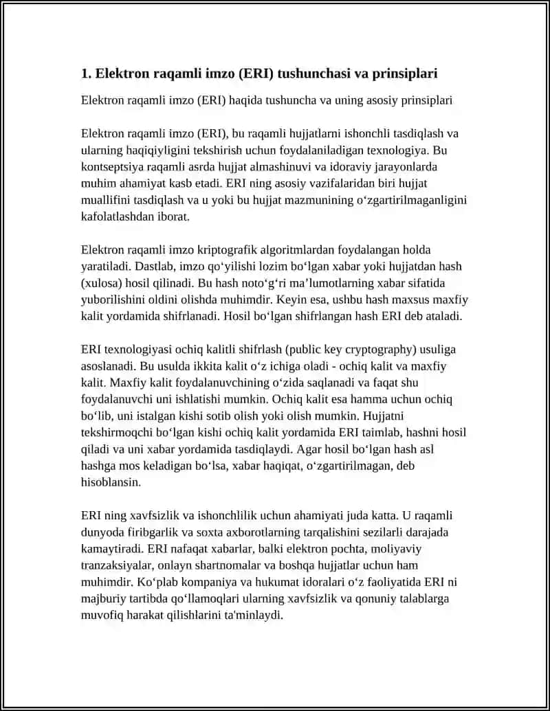 ELEKTRON RAQAMLI IMZO VA UNING OCHIQ VA YOPIQ KALITLARI 4