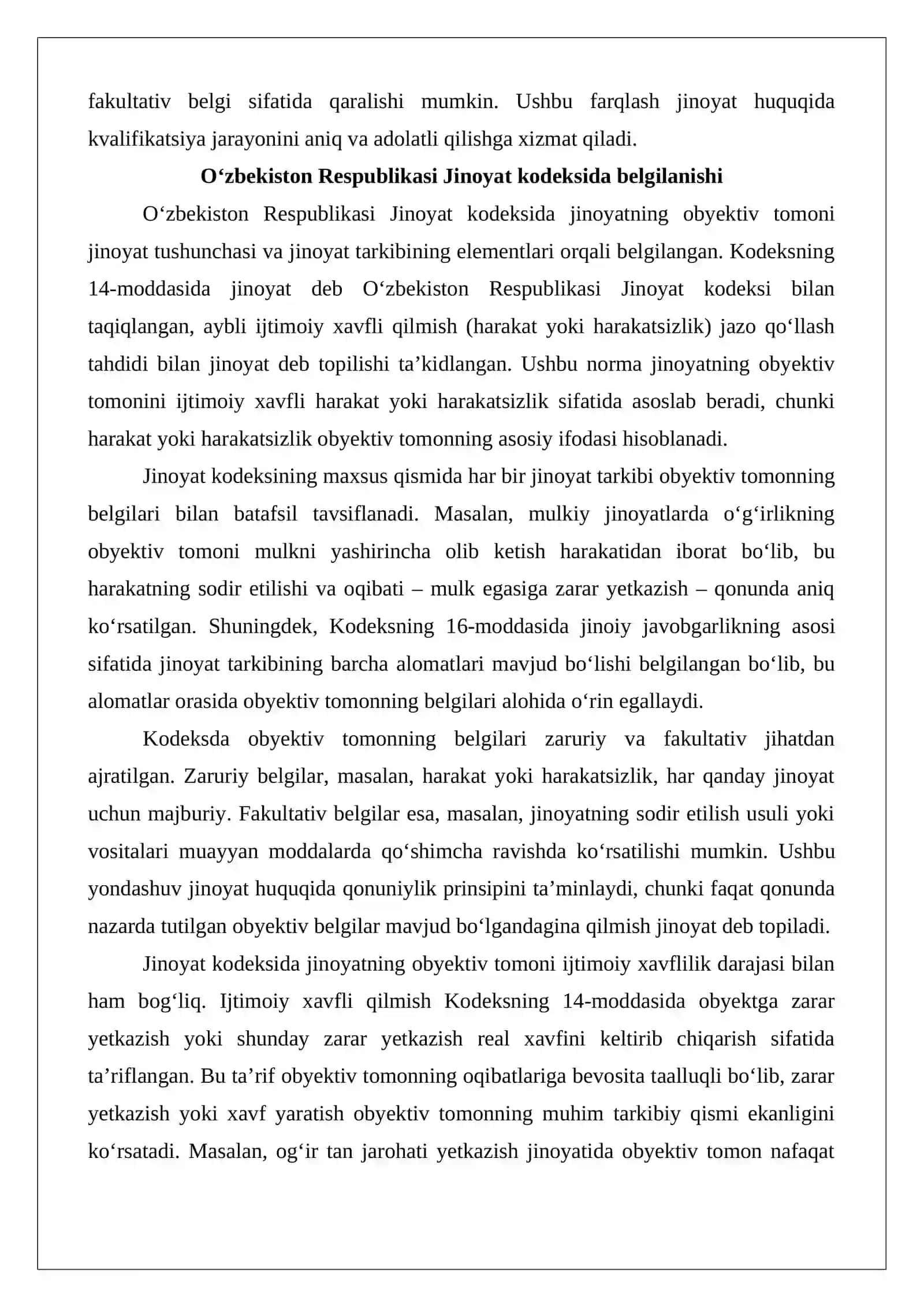 Jinoyatning obyektiv tomoni 4