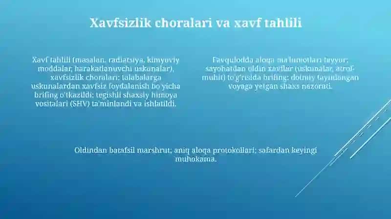 Fizika fani boʻyicha oʻquv ekskursiyalari 4