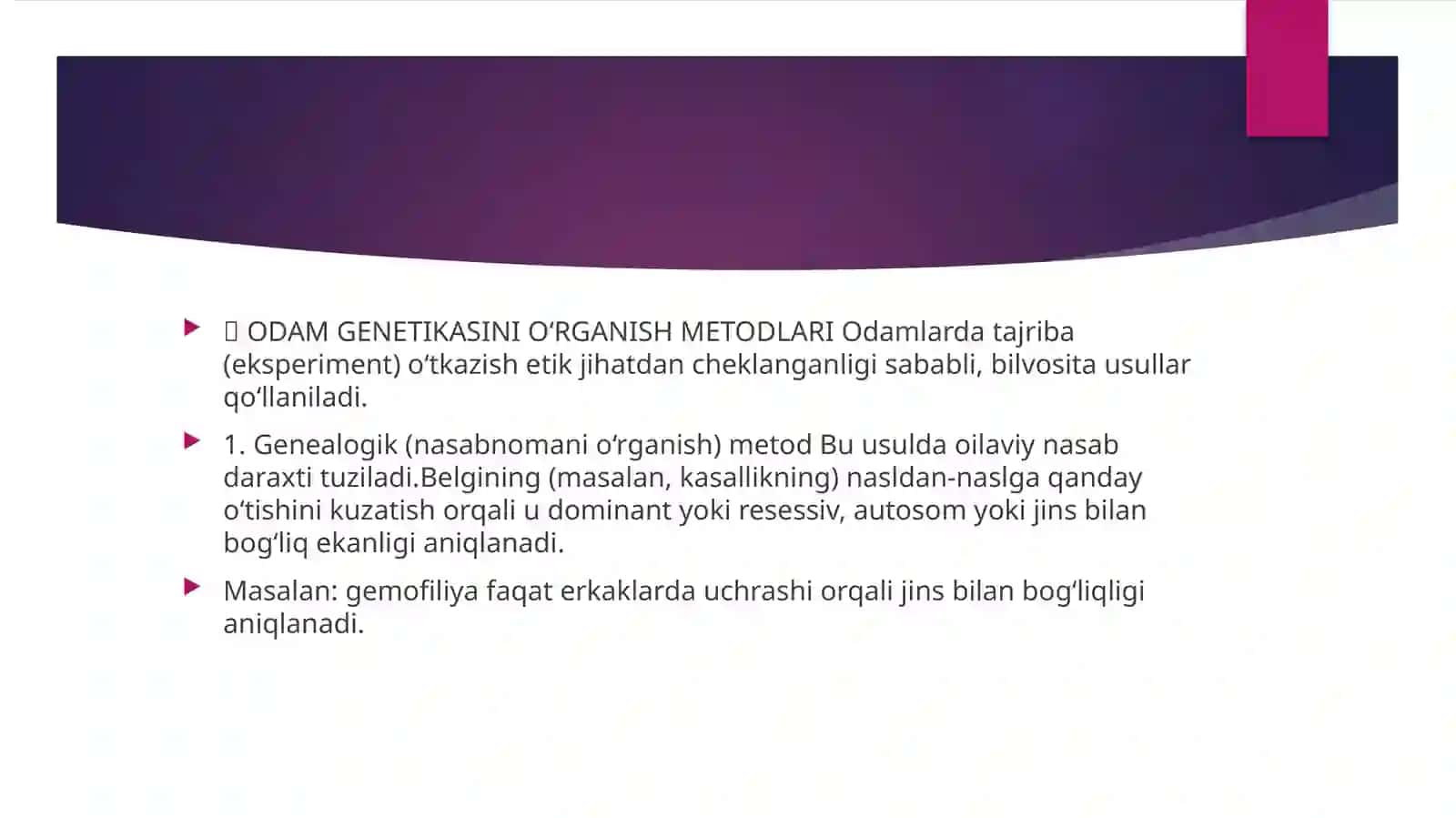 Odam genetikasi 4