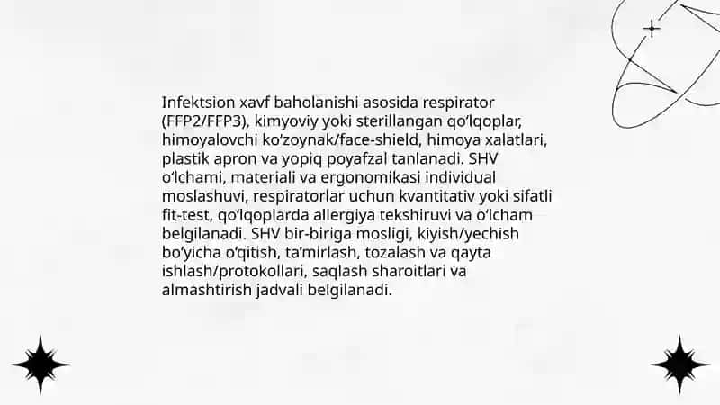 DPMlarda INMlardan foydalanilganda xodimlar vabemorlarni himoyalash 4