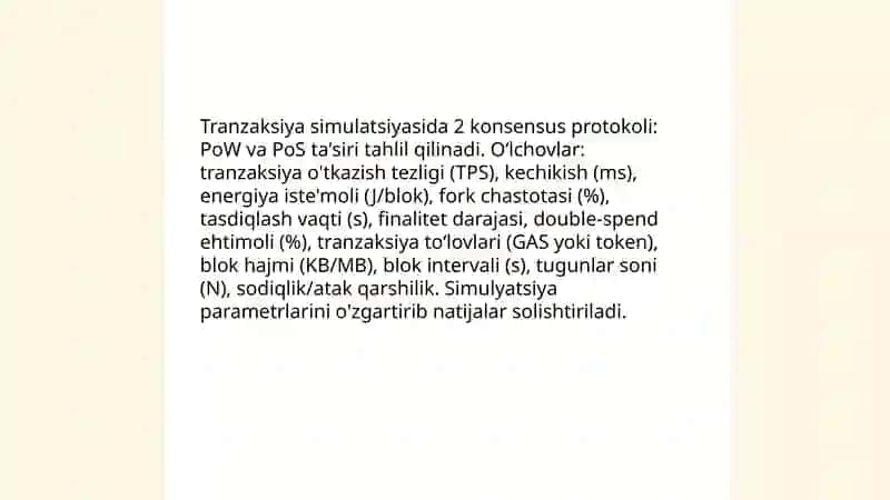 Blokcheyn asosida tranzaksiyalarni simulyatsiya qilish 4