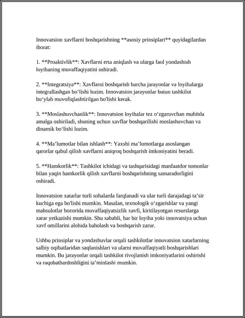 INNOVATSION XATARLARNI BOSHQARISH KONSEPSIYASI VA TAHLIL USULLARI 4