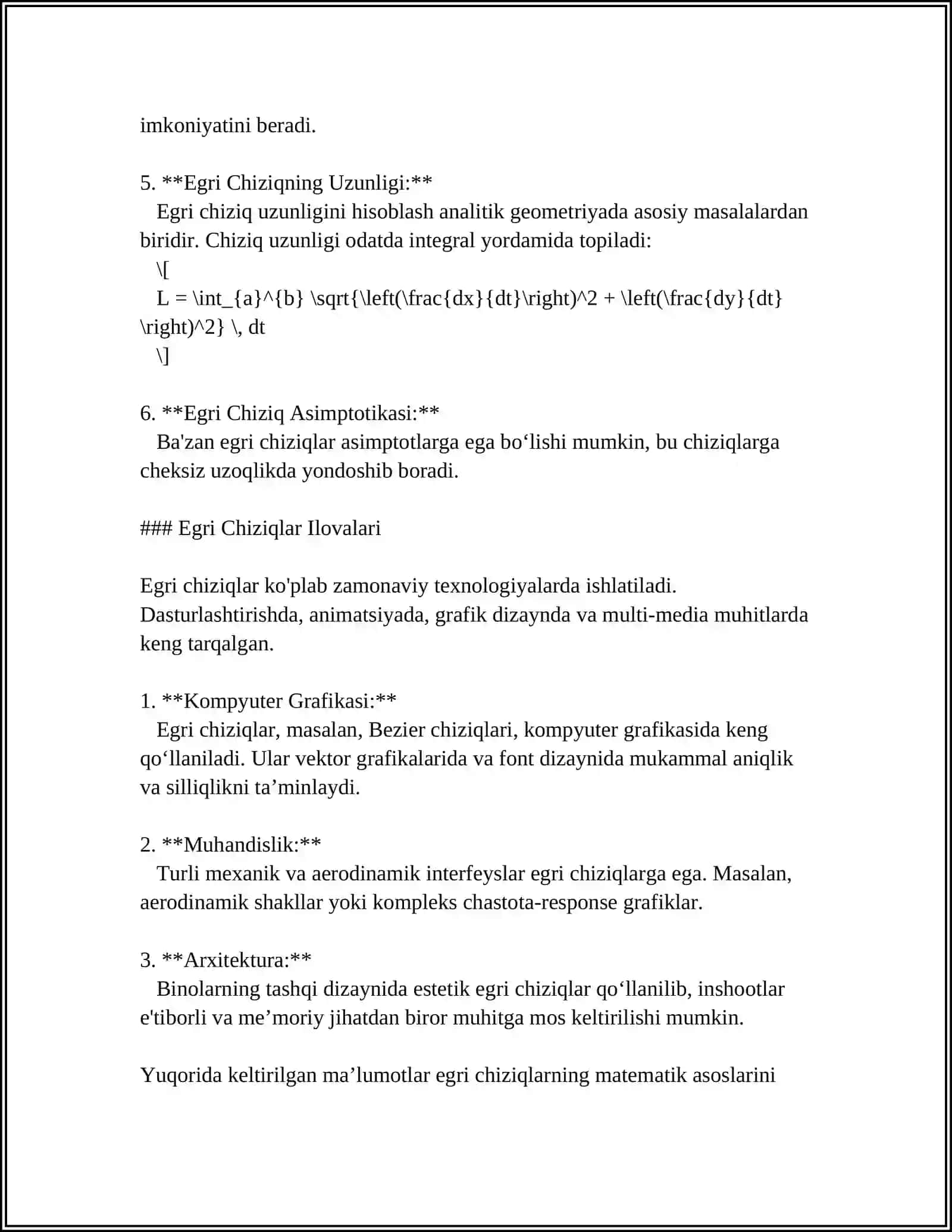 TEKSLIKDA EGRI CHIZIQ TENGLAMALAR 4