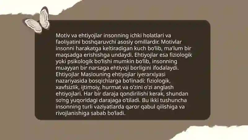 Motiv va motivatsiya muammosi 4