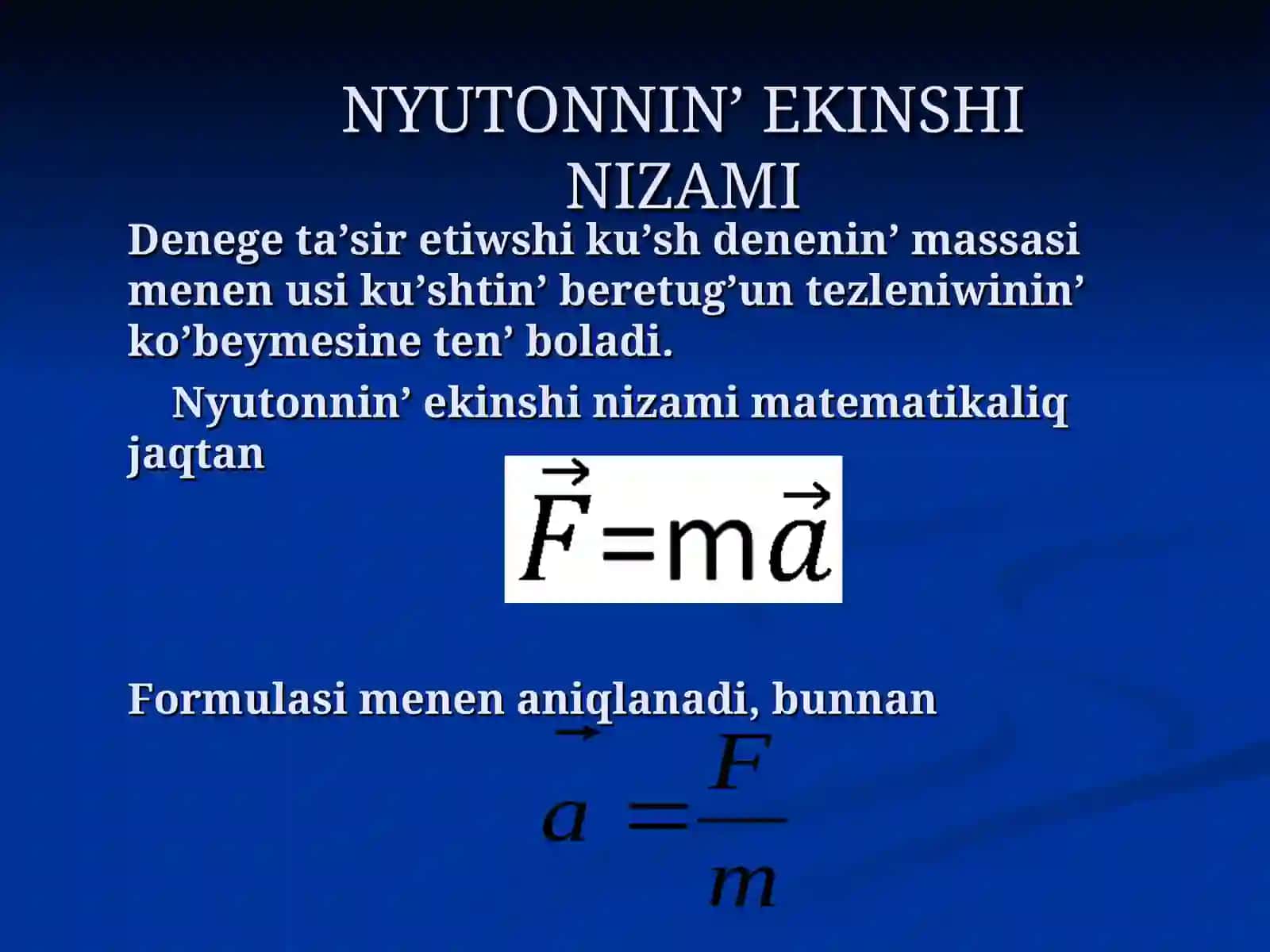 Nyutonning nizamlari 4