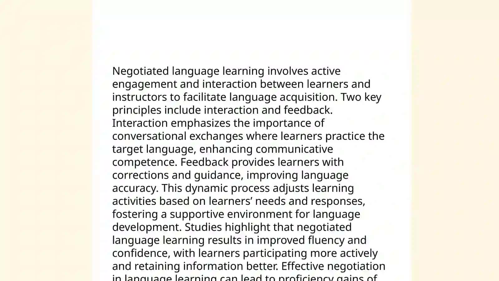 Experiental and negotiated language learning 4