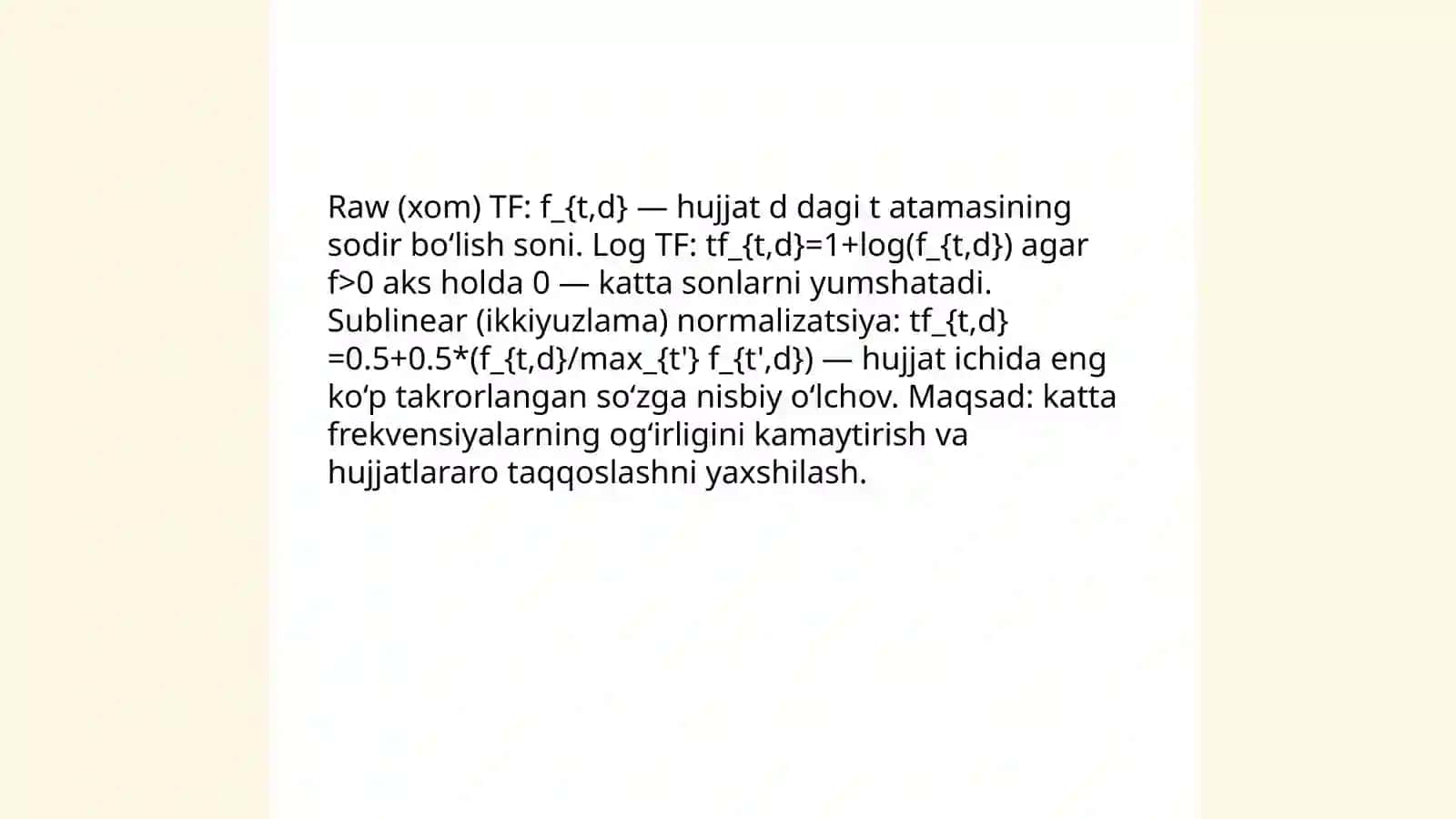 TF-IDF vektorlari va lemmatizatsiya 4