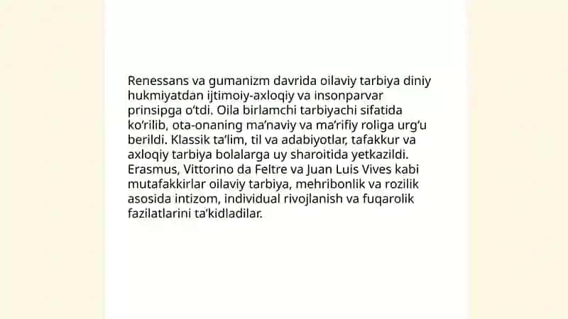 G’arbda oila pedagogikasi rivojlanish tarixi 4