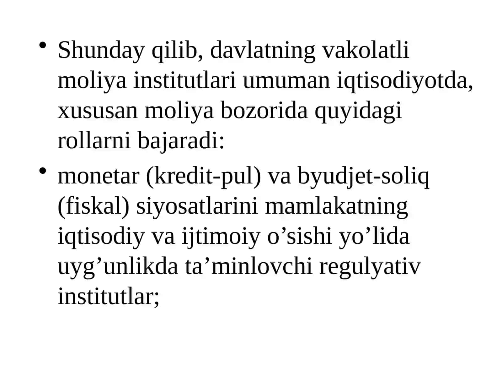 Xalqaro moliya institutlarining moliya bozorlaridagi faoliyati va roli 4