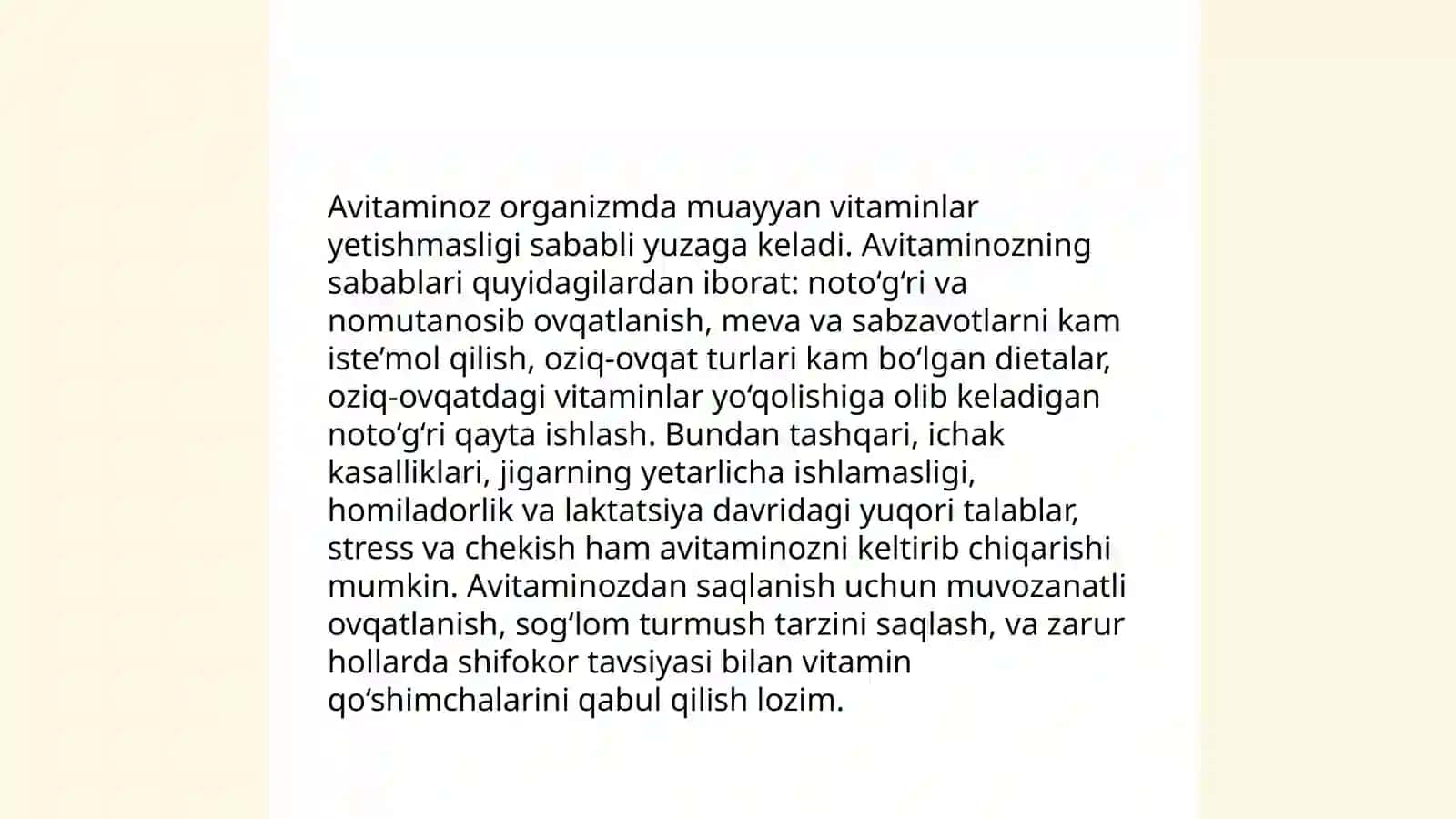 Avitaminoz va Gipovitaminoz 4