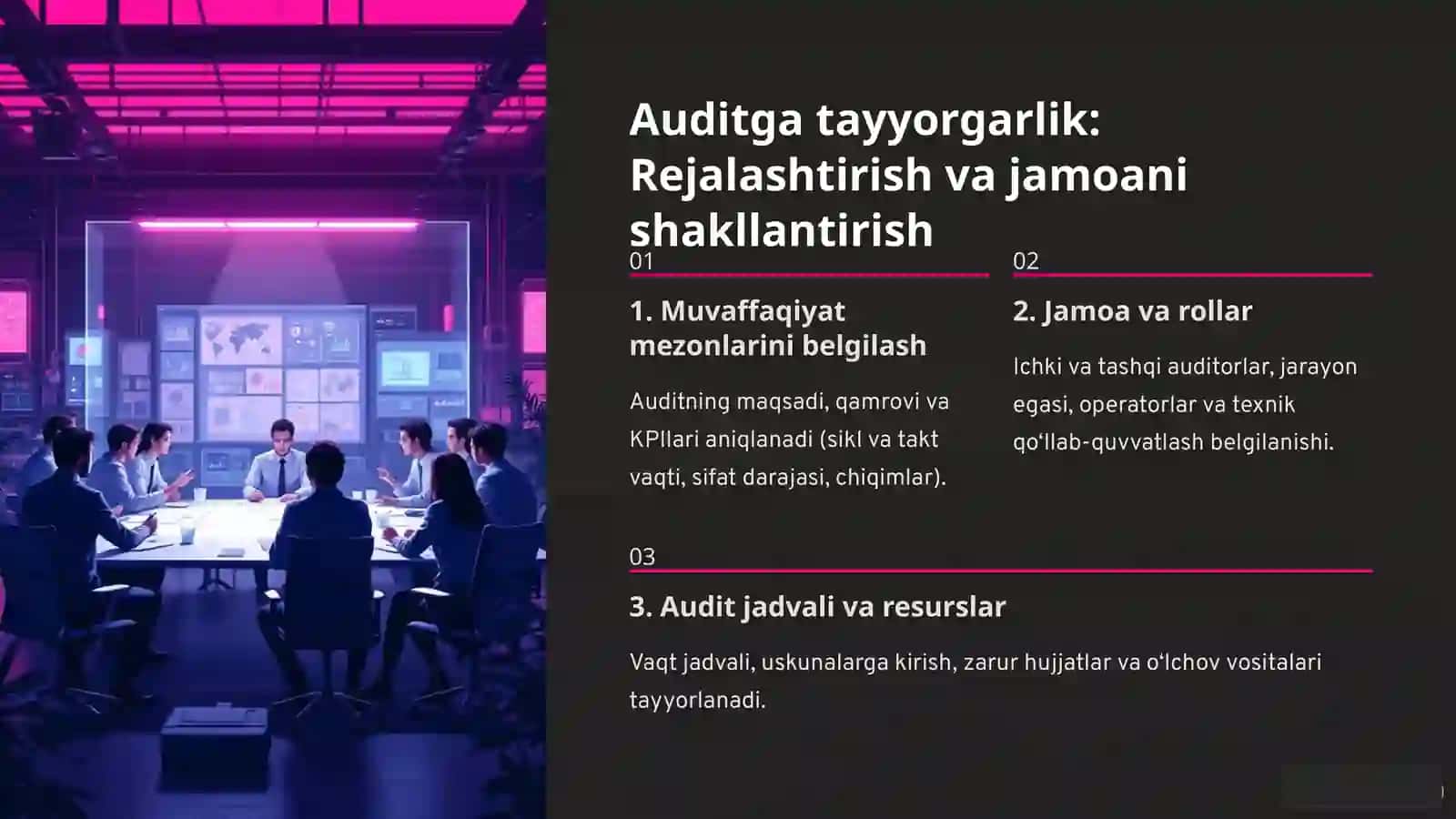 Ishlab chiqarish jarayoni auditi: Samaradorlik va sifatni oshirish 4