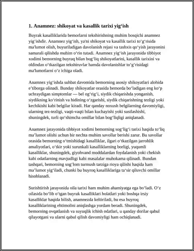 BUYRAK KASALLIKLARIDA BEMORLARNI TEKSHIRISH USULLARI 4