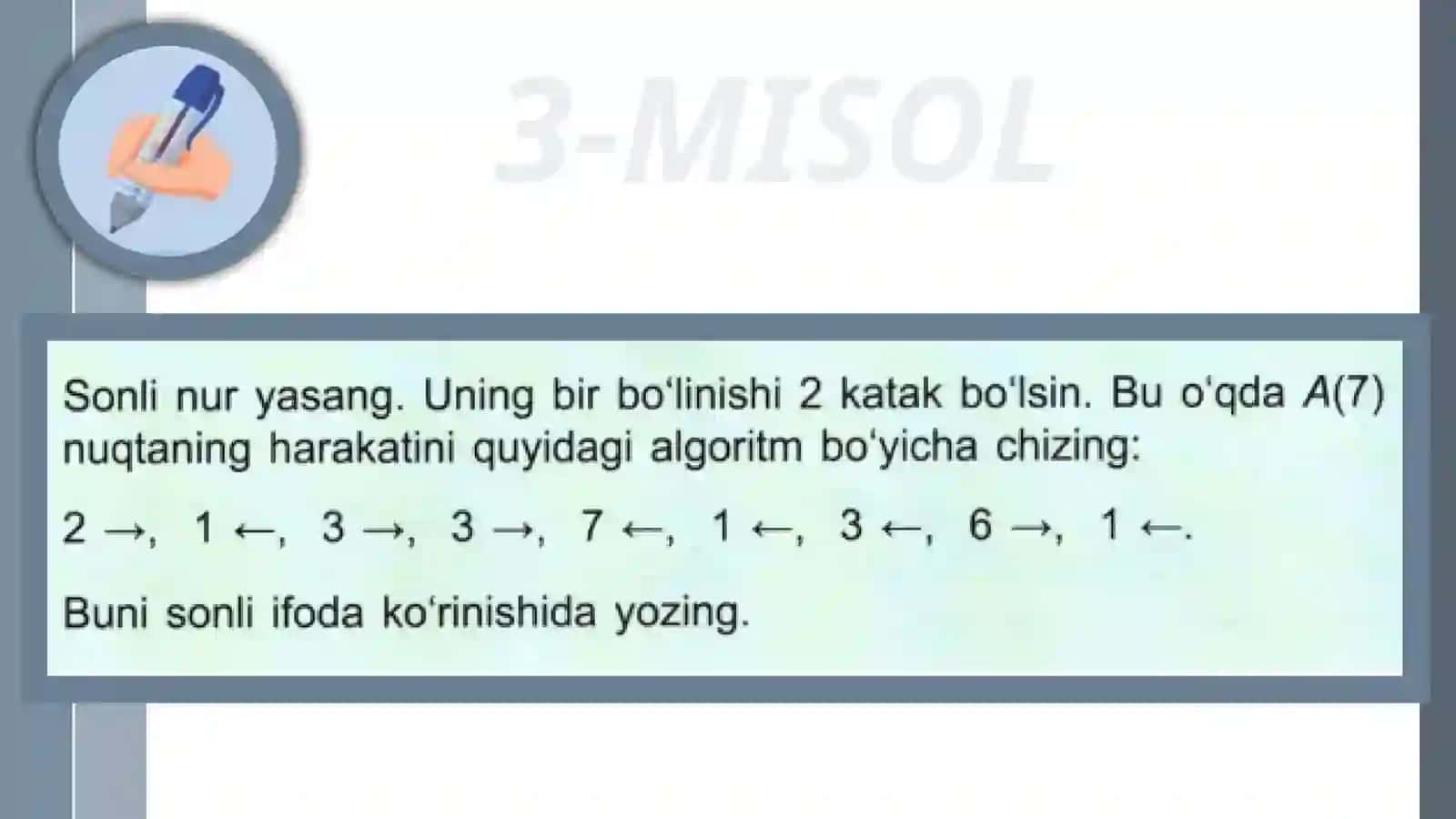 SONLI NUR YORDAMIDA MASALALAR YECHISH 4