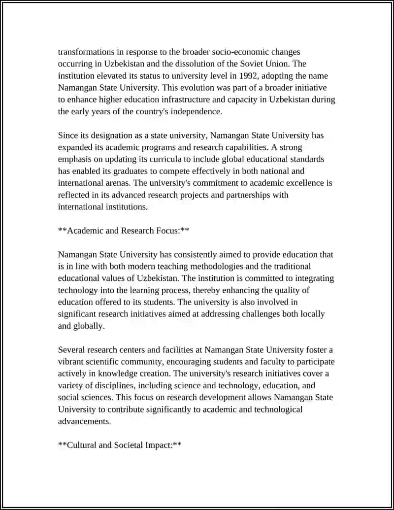 NAMANGAN DAVLAT UNIVERSITETI HAQIDA INGILIZCHA MALUMOTLAR 4