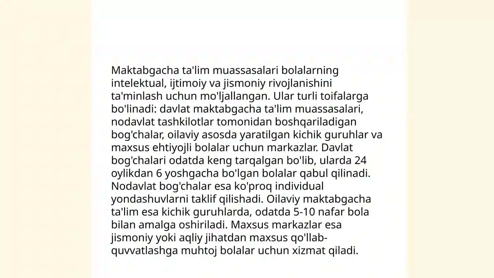 Maktabgacha ta'lim va tarbiya to'g'risidagi qonuni 4