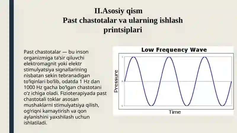Pastvayuqorichastotalar.Fizioterapiyaapparatlari.Ularishlashiningfizikasoslari 4