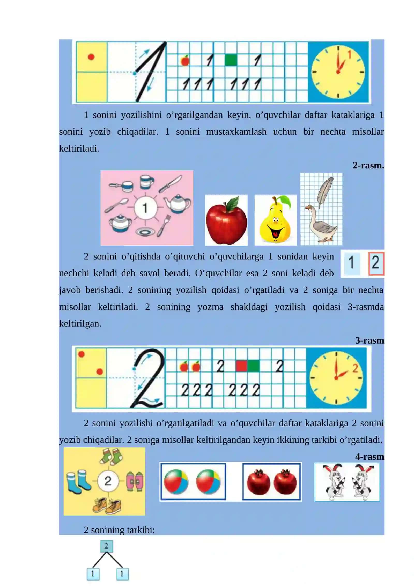 Sinfdagi sonlarni raqamlash metodikasi 4