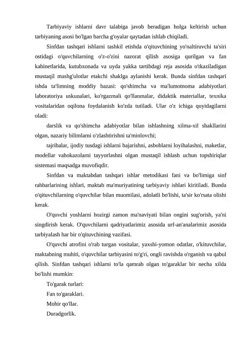 Sinfdan tashqari tarbiyaviy ishlar 4