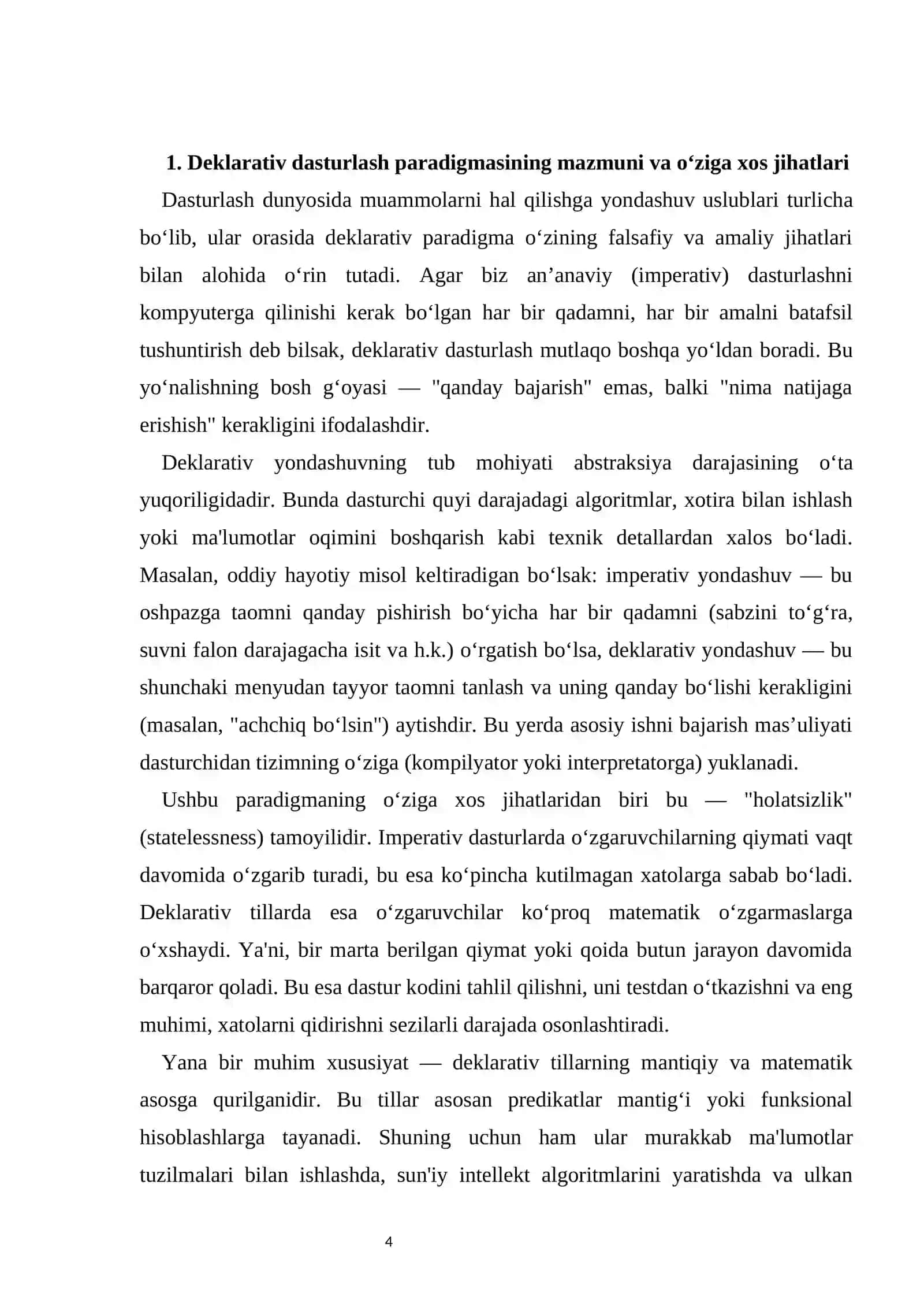 Deklarativ dasturlash: SQL va Prolog tillarining misollarda qo‘llanilishi 4