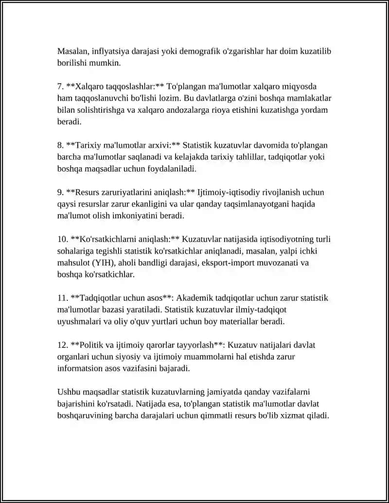 STATISTIK KUZATUV 4