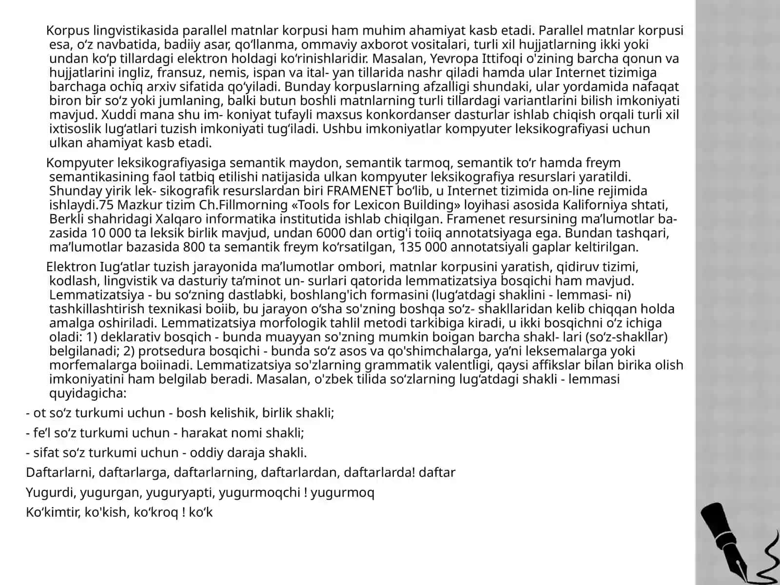 O‘ZBEK TILIDAGI QISQARTMA SO‘ZLARNING LINGVISTIK BAZASINI YARATISH 4