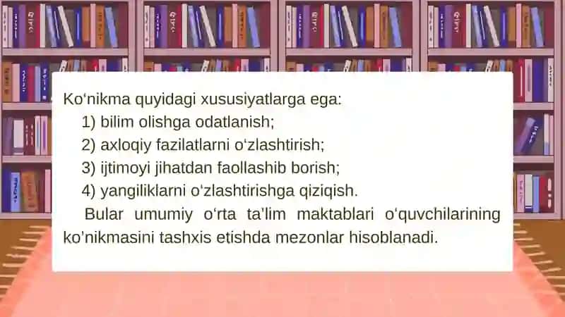 O’quvchilarning bilim, ko‘nikma va malakalarini tashxis etish 4
