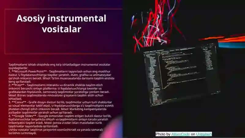 Instrumental vositalar va ularning taqdimotdagi roli 4