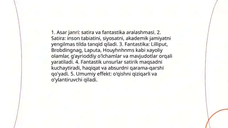 J.Svift "Gulliverning sayoxatlari" 4