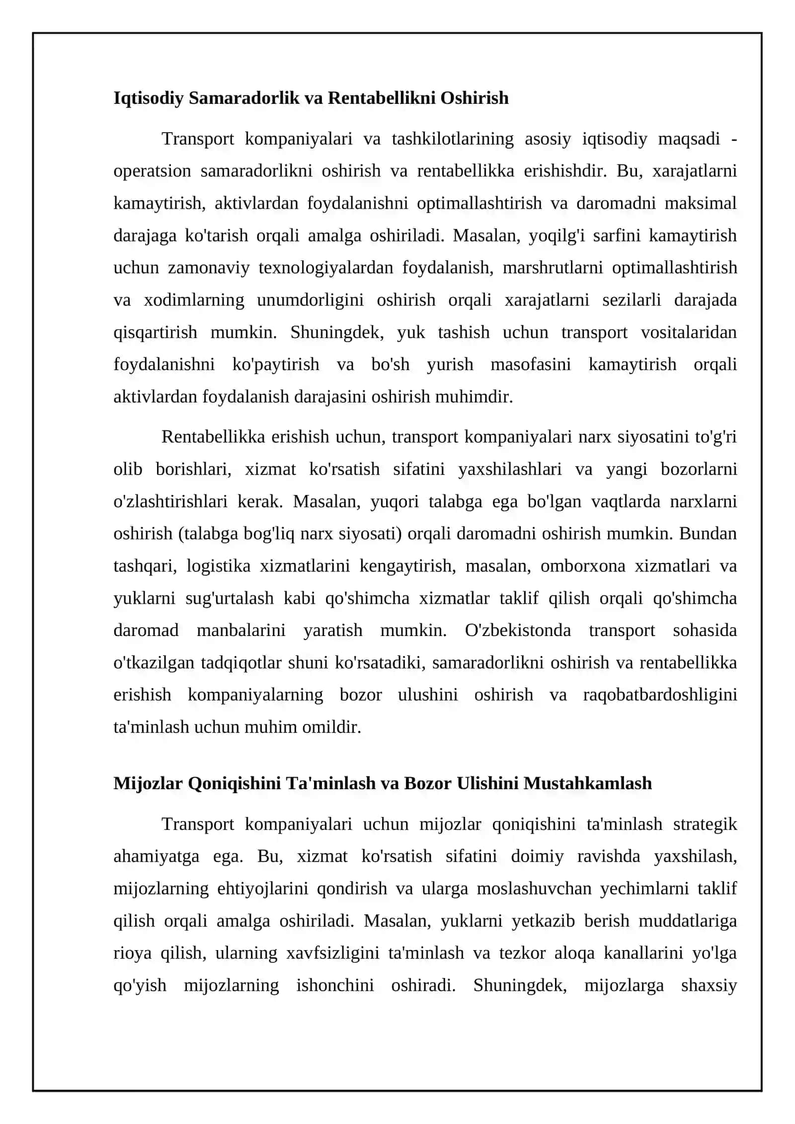 Transport firmalari va tashkilotlari maqsadi 4