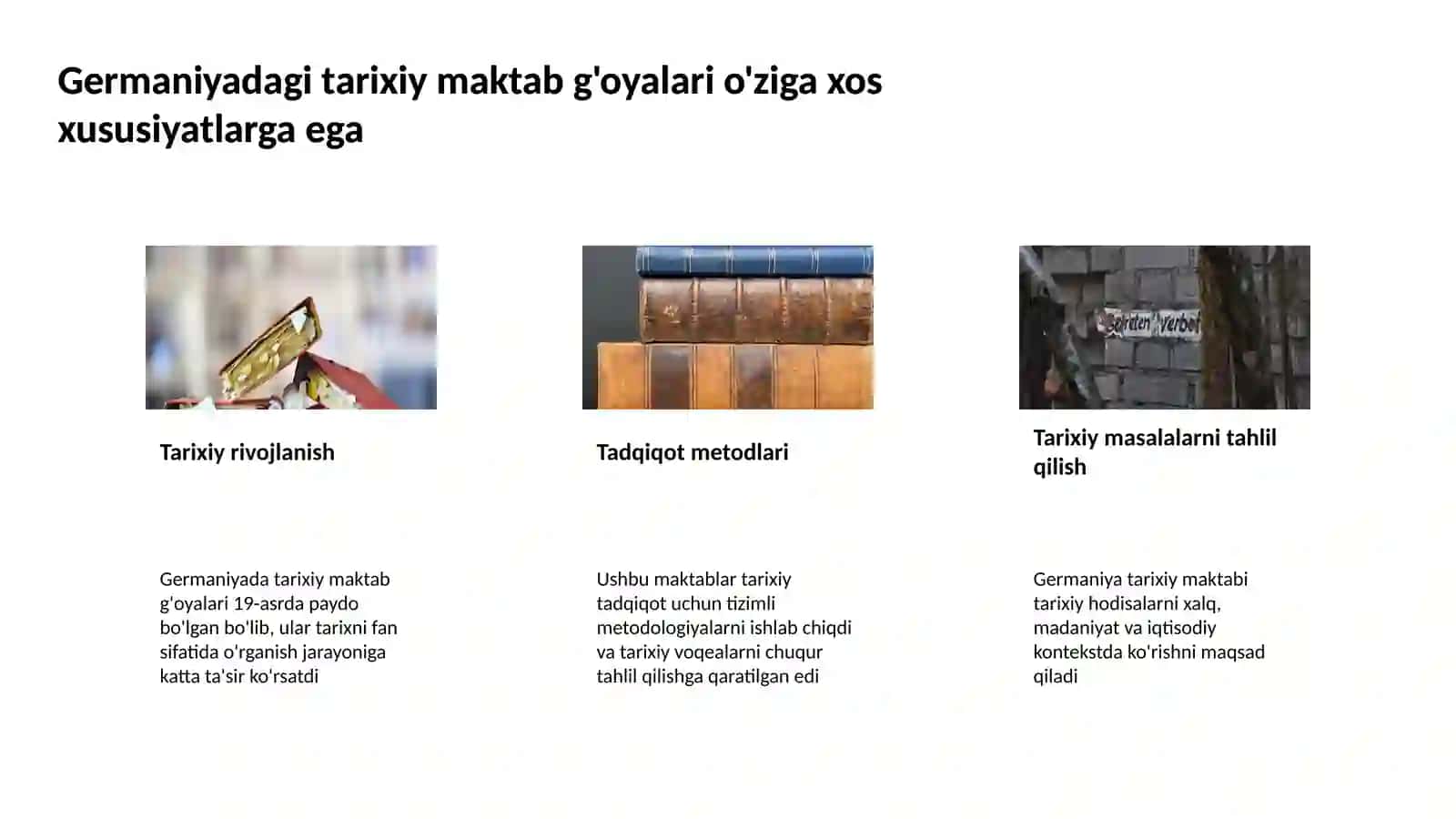 Germaniyadagi Tarixiy Maktab G’oyalarining O’ziga Xos Xususiyatlari 4