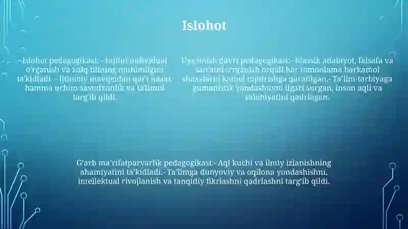 GʻArb UygʻOnish Davri Pedagogikasi 4