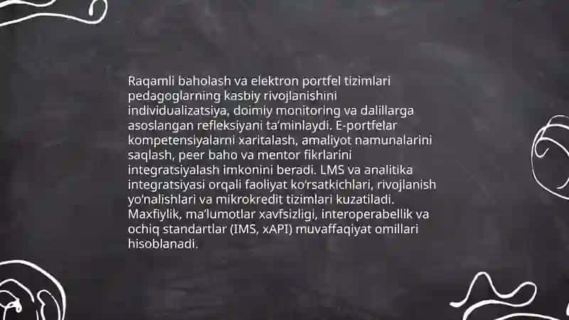Pedagoglarning kasbiy rivojlanishini baholashga doir yetakchi tendensiyalar 4