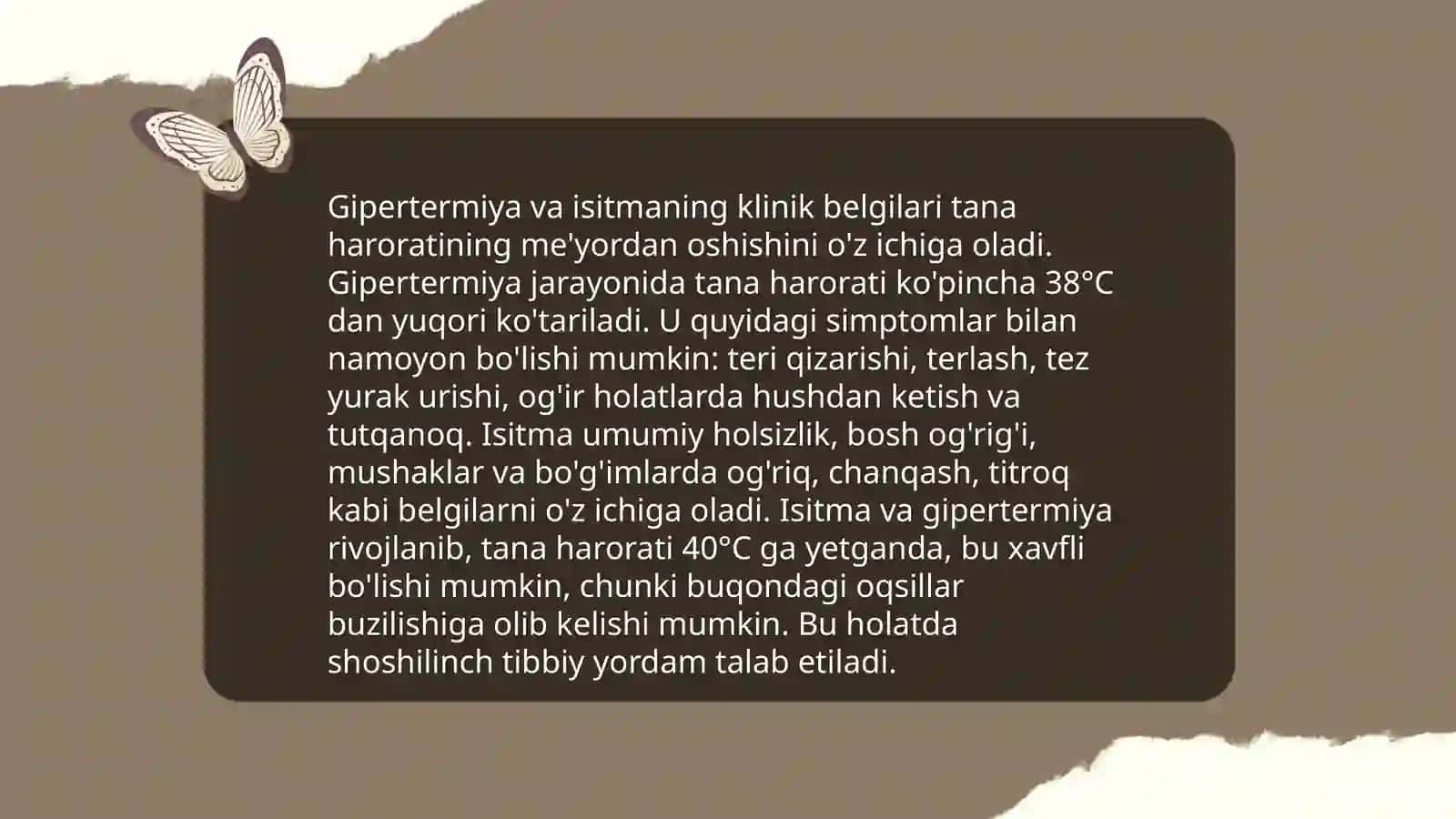 Isitmaning gipertermiyadan farqlovchi xossalari 4