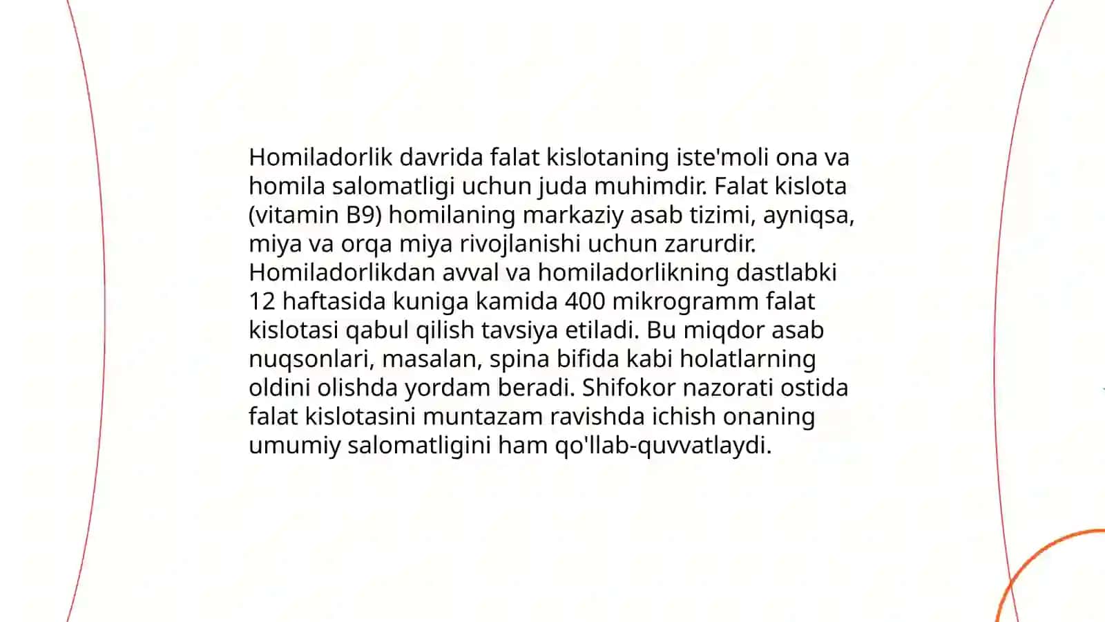 Falat kislotaning yetishmovchiligi va anemiya 4