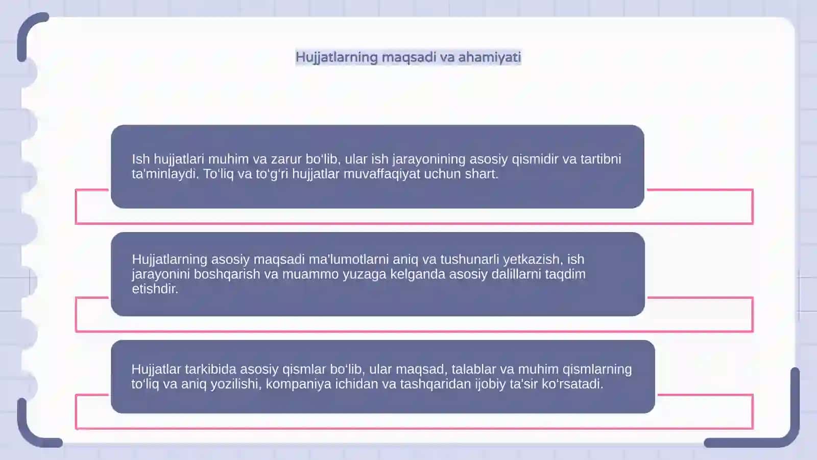 Ish hujjatlari va ularga qòyiladigan asosiy talablar 4
