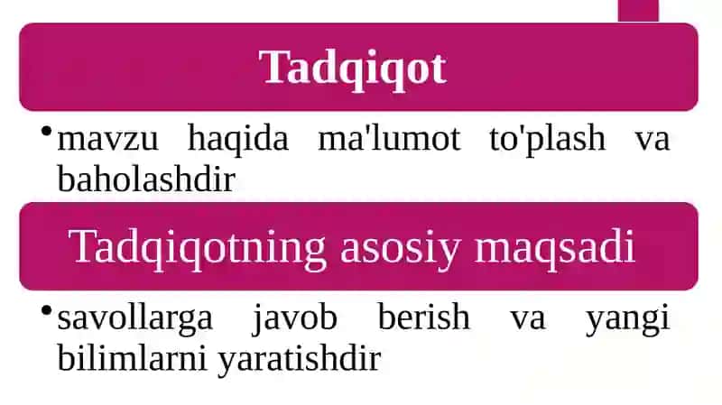 TADQIQOT ASOSLARI 4