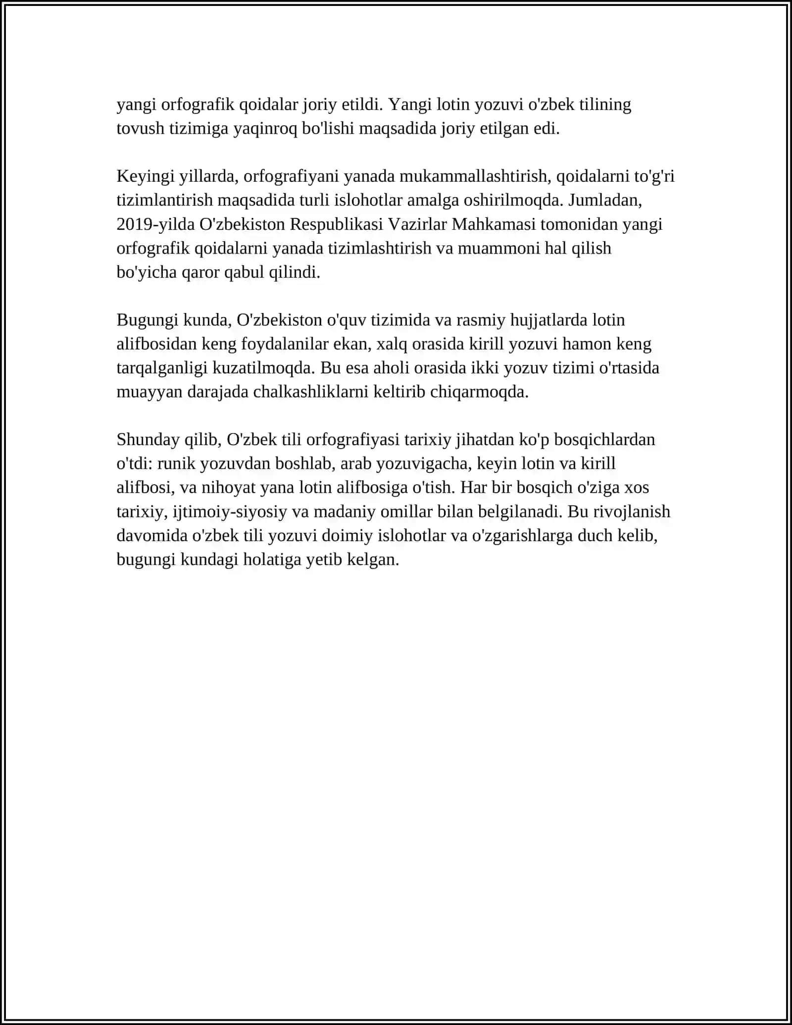 O'ZBEK ORFOGRAFIYASINING TARIXIY AN'ANAVIY TAMOYILI 4
