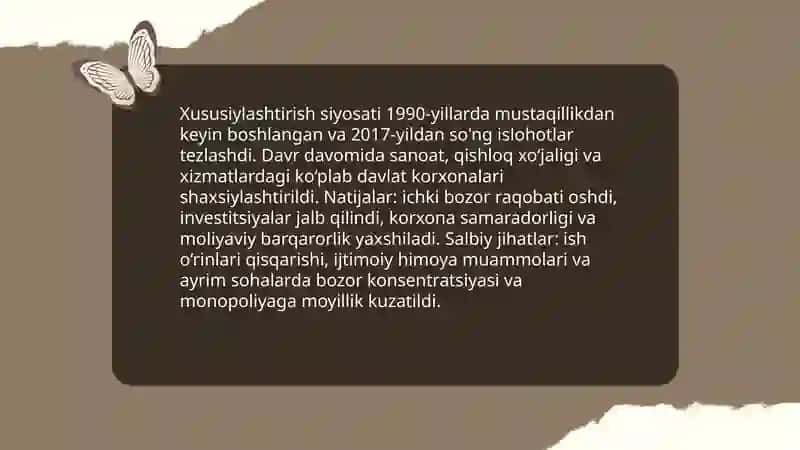 O'zbekistonda bozor munosabatlarining rivojlanishi 4