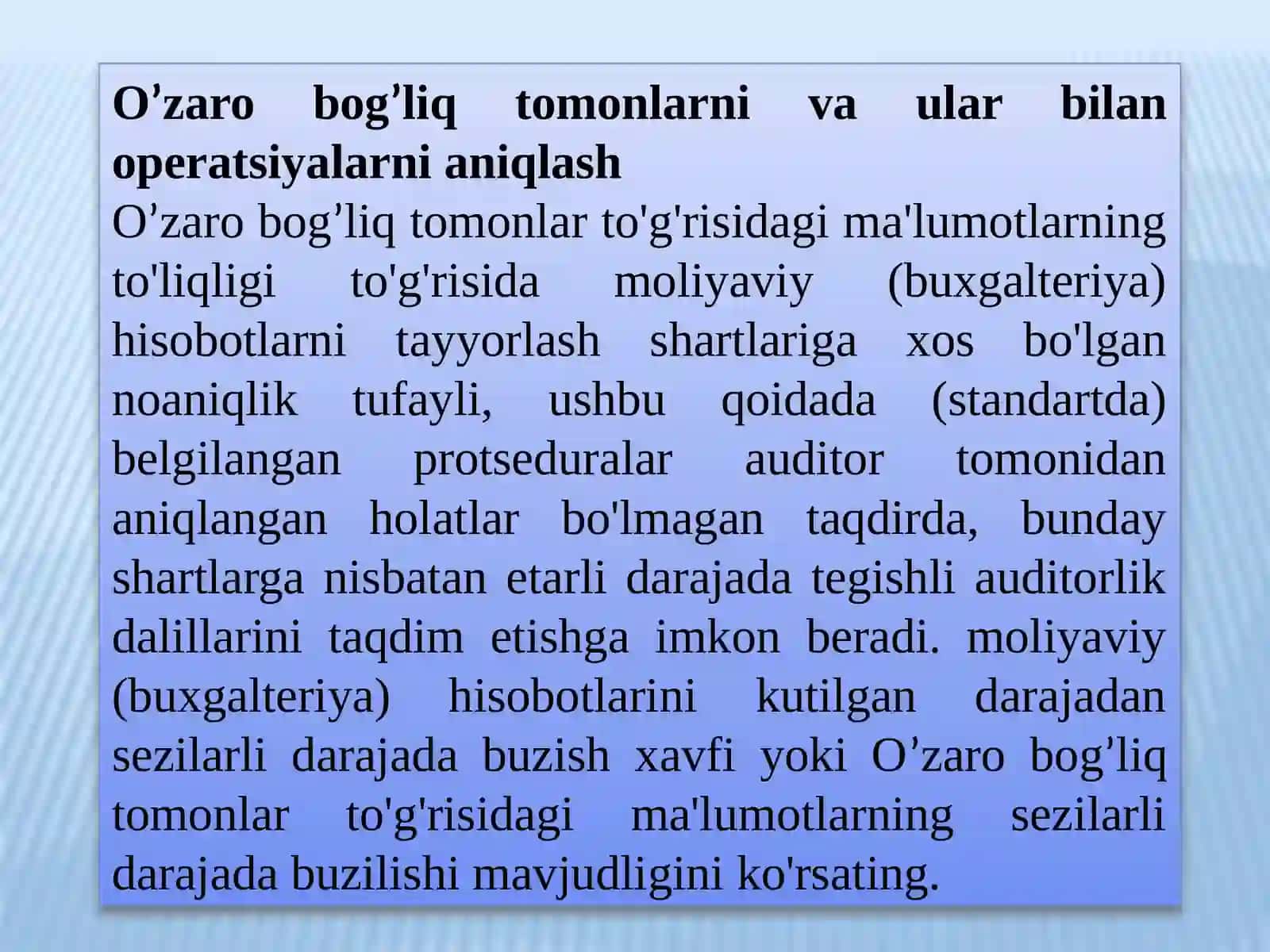 O'zaro bog'liq tomonlar to'g'risidagi ma'lumotlarni ochib berish 4