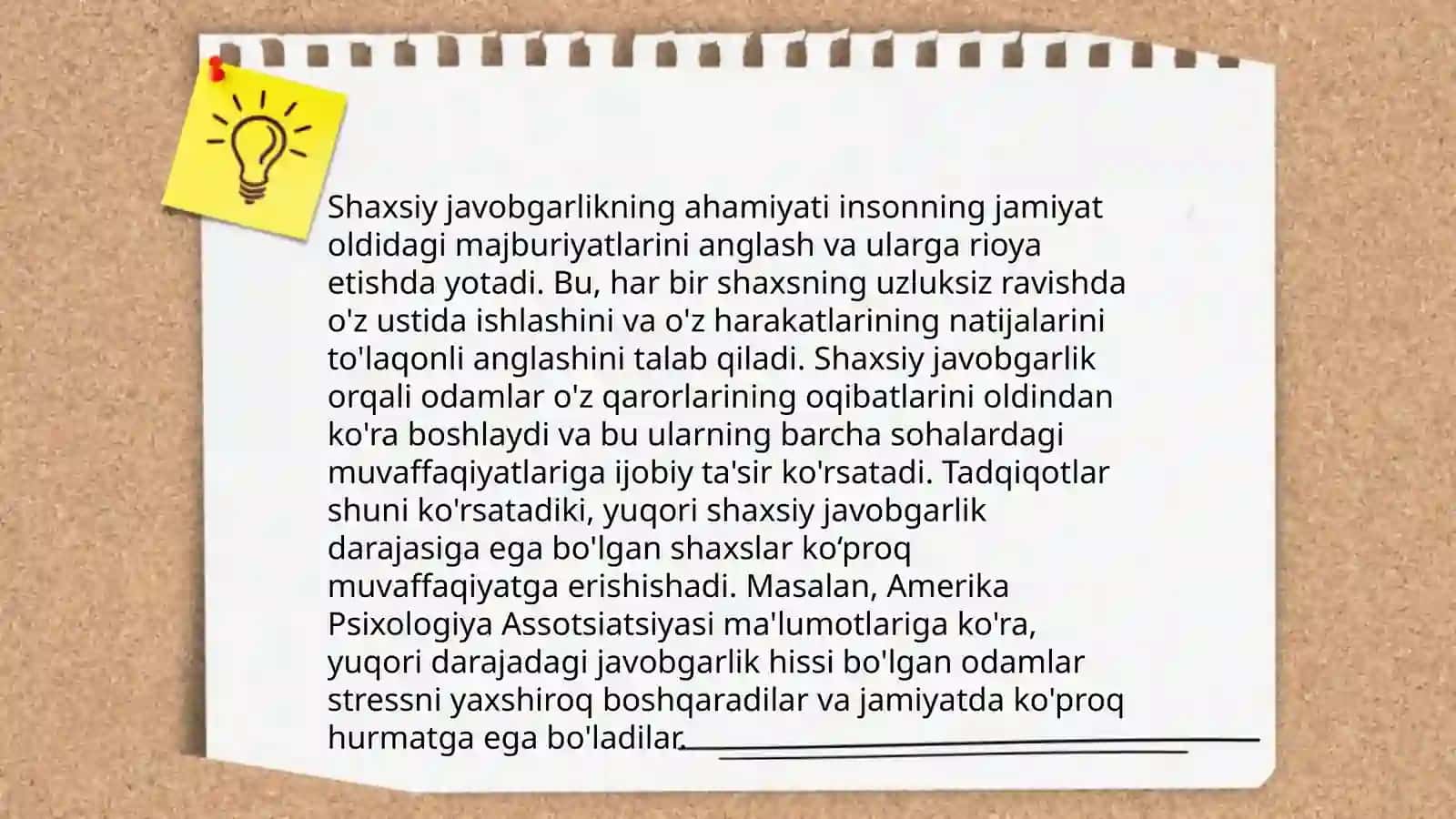 Muvaffaqiyat uchun shaxsiy javobgarlikni shakllantirish 4
