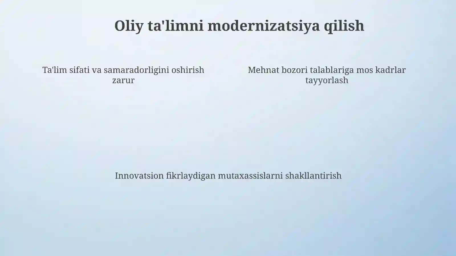 Oliy ta'limda oʻqitishning maqsadlari, mazmuni va usullari 4