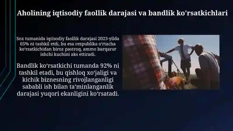 Soʻx tumanida mehnat resurslari va bandlik 4
