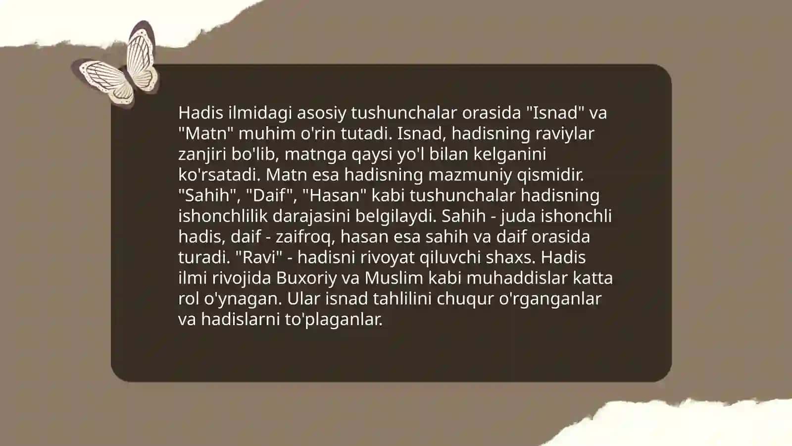 Imom Buxoriy va Imom Termiziyning hadis ilmiga qo'shgan hissalarini qiyosiy tahlili 4
