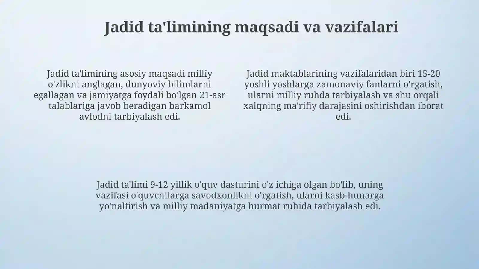 Jadid maʼrifatparvarlarining pedagogik qarashlari 4