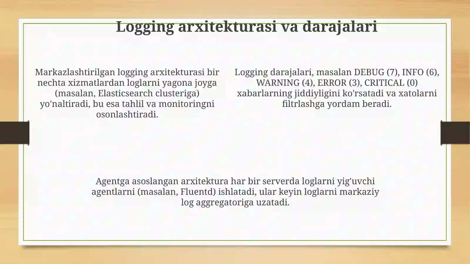 Loggingning ahamiyati va monitoring tizimlari 4