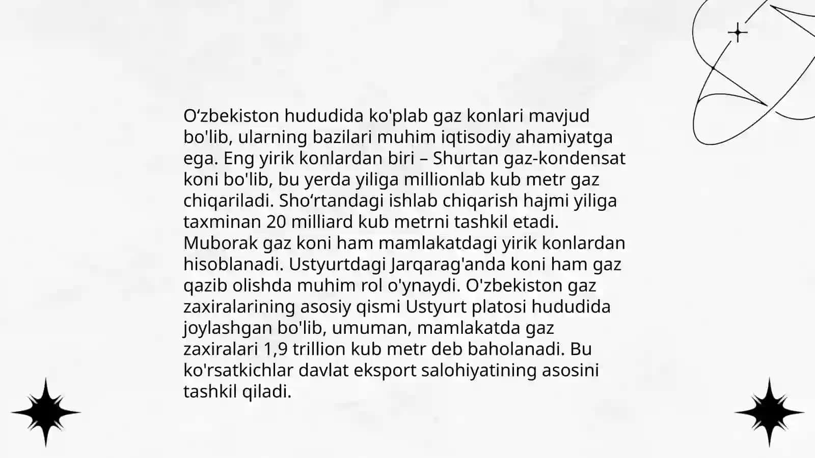 O'zbekistonning gaz zahiralari 4