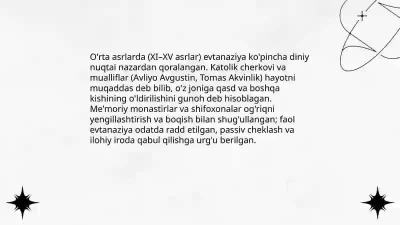 Evtanaziya tarixi va uning turlari 4